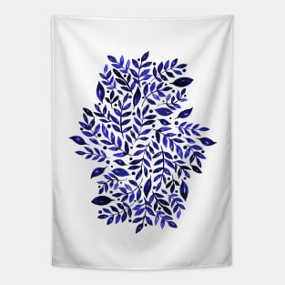 Seasonal branches and berries -  blue Tapestry