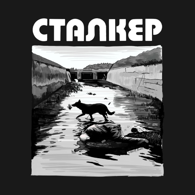 Stalker by Tarkovski Scene Illustration by Burro by burrotees