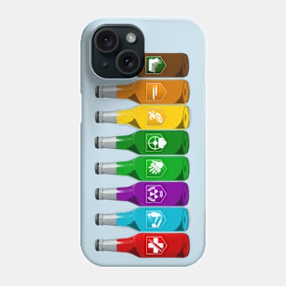 Zombie Perks Lined Up on Light Blue Phone Case