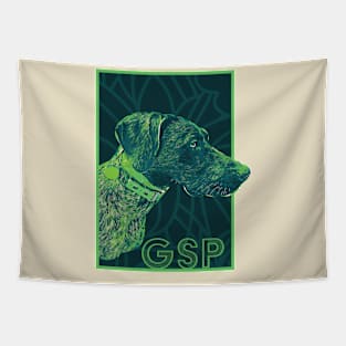 The Green Pup - German Shorthaired Pointer Tapestry