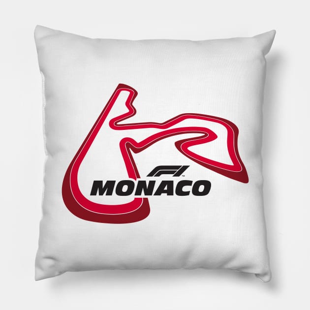 Grandprix Monaco Circuit Pillow by melsa