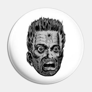 HEAD SHOT B&W Pin