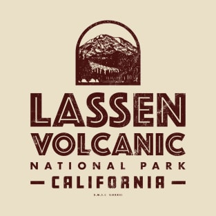 Lassen Volcanic National Park - Lassen Peak (Brown) T-Shirt