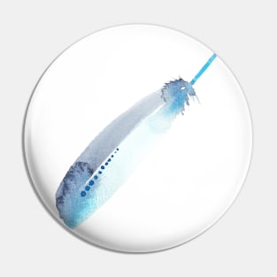 Blue feather Pin