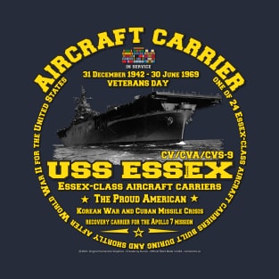 USS Essex CV-9 Aircraft Carrier Proud American T-Shirt