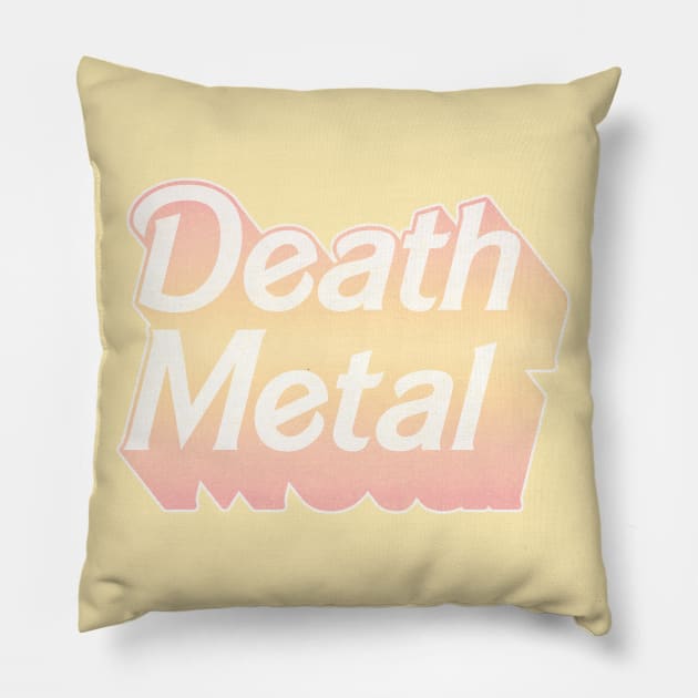 Death Metal // Cute Faded Pastel Design Pillow by DankFutura