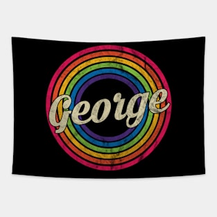 George - Retro Rainbow Faded-Style Tapestry