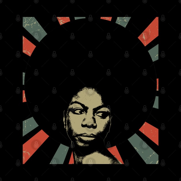 Nina Simone || Vintage Art Design by Setipixel