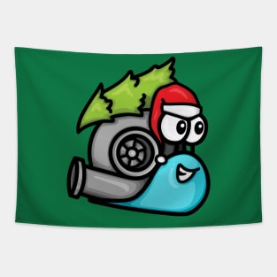 Turbo Snail - Christmas Tree Hauler (blue) Tapestry