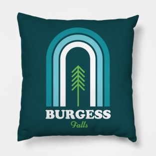 Burgess Falls State Park Hiking Tennessee Bear Retro Pillow