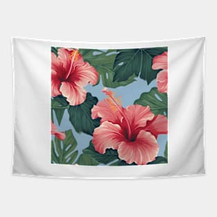 Hibiscus Flowers Pattern 2 Tapestry