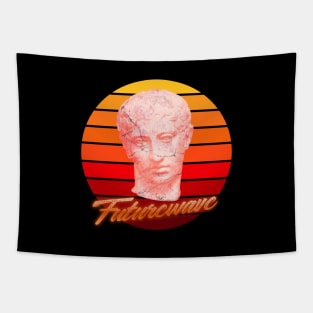 SYNTHWAVE SUN & HEAD #3 Tapestry