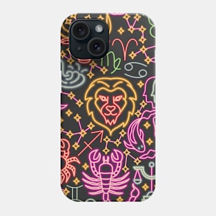 Neon Zodiac Signs Phone Case