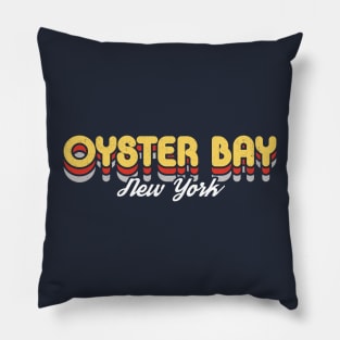 Retro Oyster Bay New York Pillow