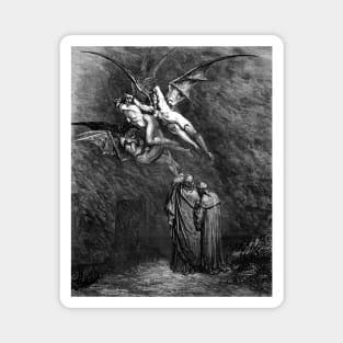 High Resolution Gustave Doré Illustration The Furies Magnet