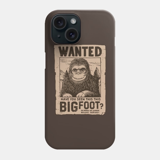 Elusive Legend: Bigfoot Wanted Phone Case by GoshWow 