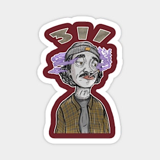 311 Smoking Man Magnet