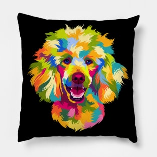 Poodle Dog Pop Art Pillow