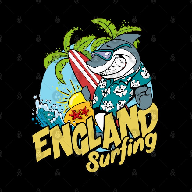 England surfing shark by SerenityByAlex