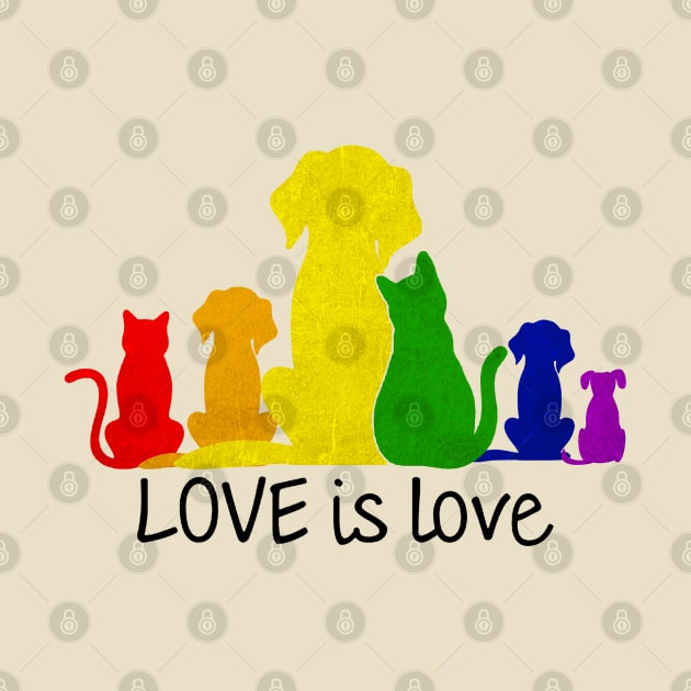 Love is love dog rainbow by OB.808 STUDIO