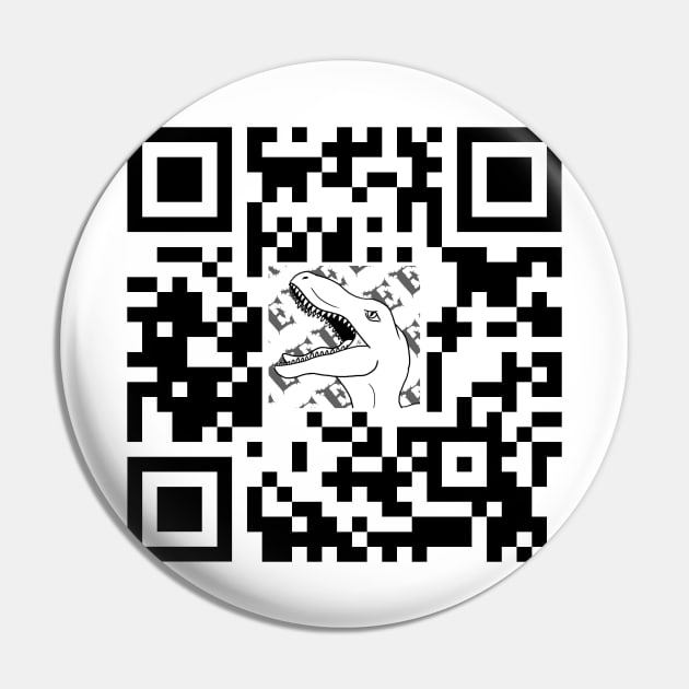 QR Code Sticker Design Pin by possumtees