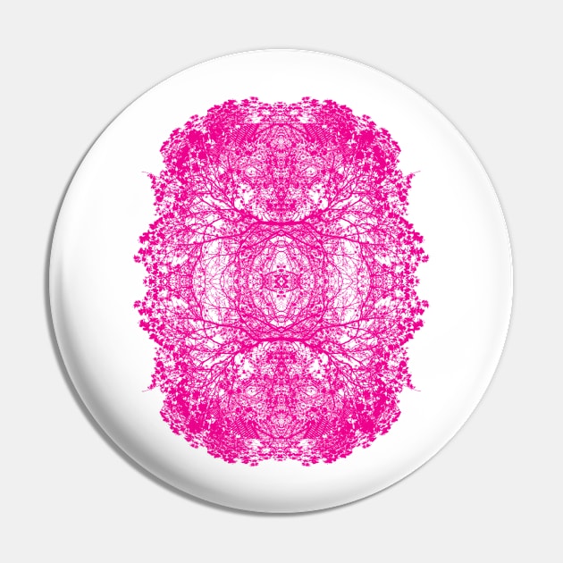 Pink Symetric Cherry Blossoms Pin by chambergambit