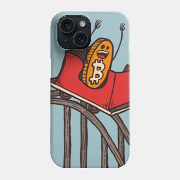 Bitcoin Roller Coaster Phone Case by imchasen