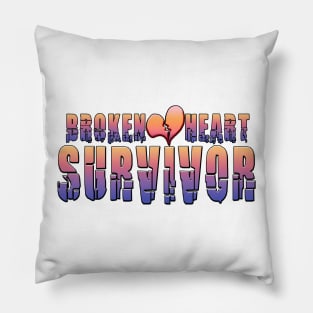 Broken Heart Survivor Peach Pillow