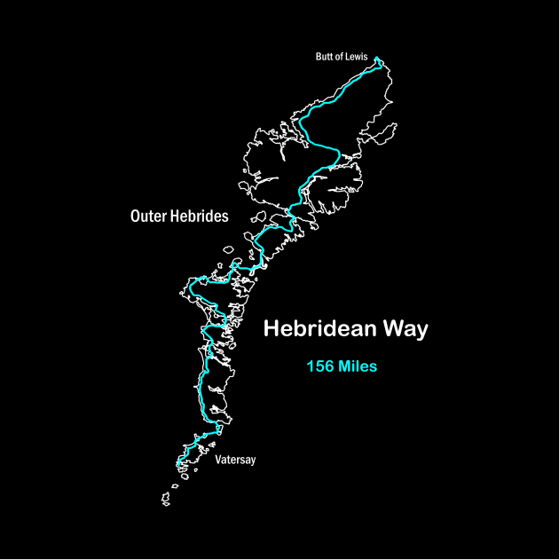 Route Map of Scotland's Hebridean Way by numpdog