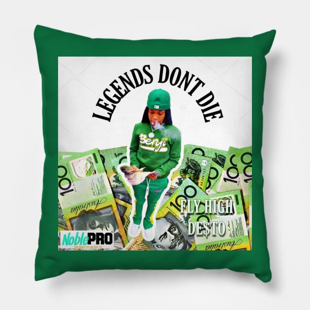 GREEN MONEY DESTO Pillow by NoblePRO