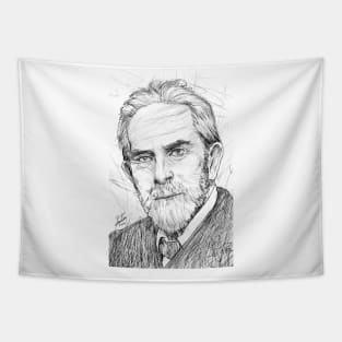 JAMES GEORGE FRAZER pencil portrait Tapestry