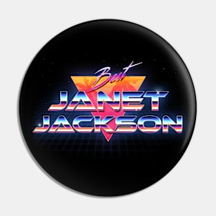 Janet Jackson Retro Crome Art Pin