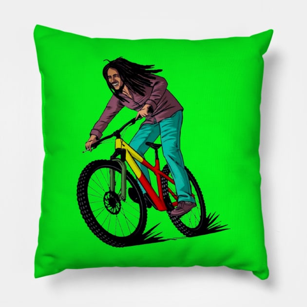 Riding a bike with Bob Pillow by LegnaArt