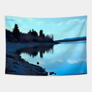 Shoreline illustration Tapestry