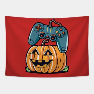 Halloween Jack O Lantern Gamer Boys Kids Men Funny Halloween Tapestry