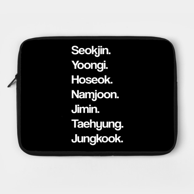 Bts Members Real Names Bts Laptop Case Teepublic