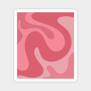 Pink drippy swirl marble pattern Magnet