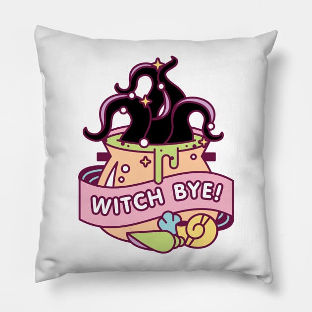 Witch Bye! Pillow by StudioGrason