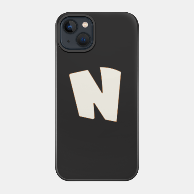 letter n black - N - Phone Case