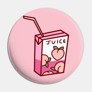 Peach Juice Box Pin