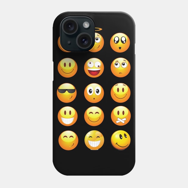 black emojis Phone Case by gossiprag