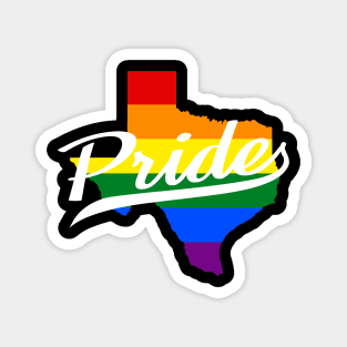 Texas LGBT Rainbow Pride Magnet