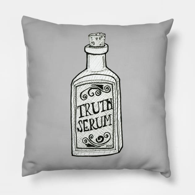 Truth Serum Pillow by wendycrayon