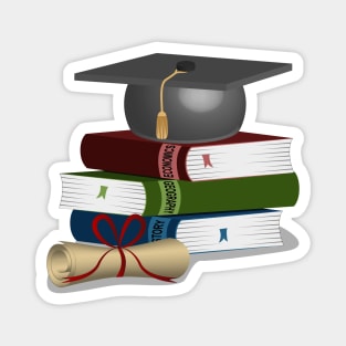 Degree And Books Magnet