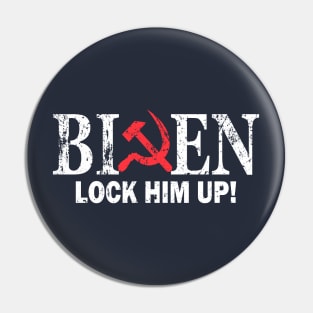 Vintage Biden Lock Him Up Pin