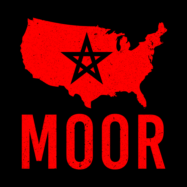 Moorish American America Amexem Moroccan Flag by Marcell Autry