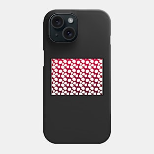 Red and white dots pattern paint Phone Case