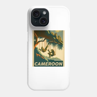 Cameroon Africa Rainforest Vintage Travel Art Poster Phone Case