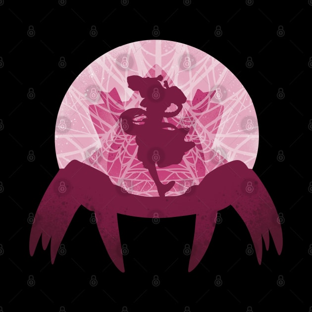 So I'm a Spider, So What? Anime Kumoko in Human Form Shiraori in Pink Minimalist Design by Animangapoi