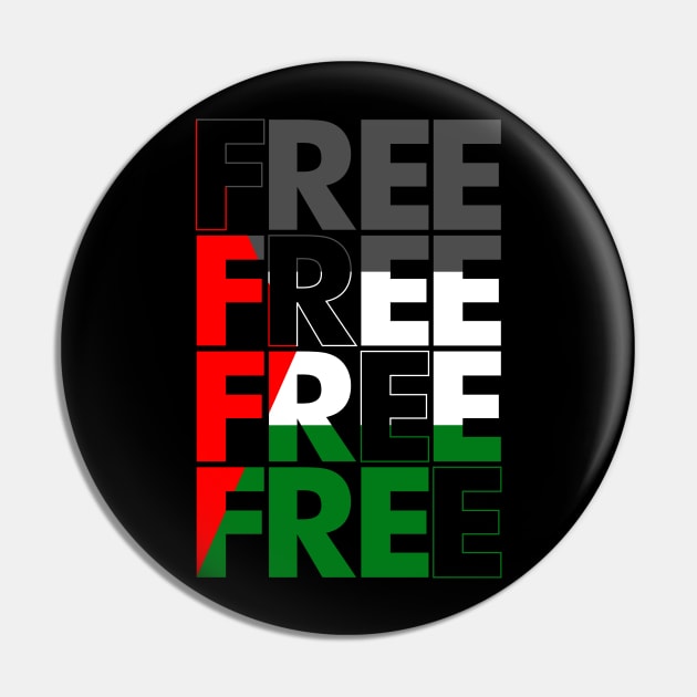 Free Palestine - Stand With Palestinian For Their Freedom Pin by mangobanana